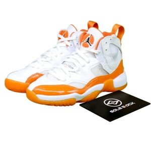 Nike Jordan Jumpman Two Trey - White - Starfish Orange - Woman US7.5 - UK5